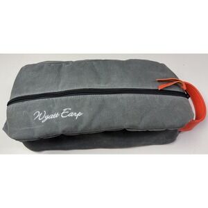 The MacKenzie Waxed Canvas Leather Trim Gray Golf Custom Shoe Bag Black Rock USA